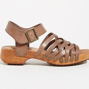 NIB Kelsi Dagger Brooklyn Harling Clog Sandal Anthropologie Taupe Brown sz 7
